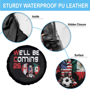Glitched North America Eagle Soccer Spare Tire Cover We Will Be Coming 26 TS12 Print Your Wear