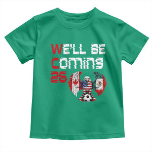Glitched North America Eagle Soccer Toddler T Shirt We Will Be Coming 26 TS12 Irish Green Print Your Wear