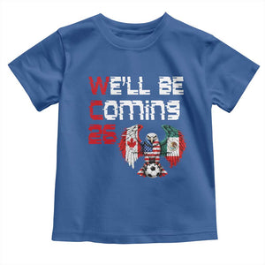 Glitched North America Eagle Soccer Toddler T Shirt We Will Be Coming 26 TS12 Royal Blue Print Your Wear