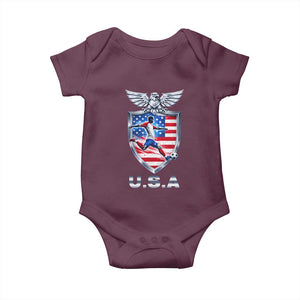 USA 2026 Soccer Player Baby Onesie United States Team Pride TS12 Maroon Print Your Wear
