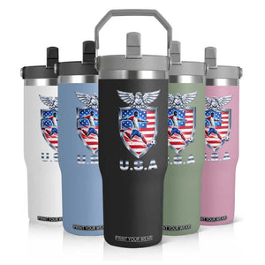 USA 2026 Soccer Player Flip Straw Tumbler United States Team Pride TS12 Print Your Wear