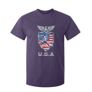 USA 2026 Soccer Player T Shirt For Kid United States Team Pride TS12 Purple Print Your Wear