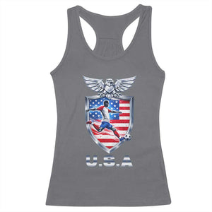 USA 2026 Soccer Player Racerback Tank Top United States Team Pride TS12 Charcoal Print Your Wear