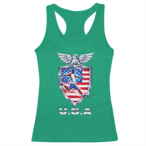 USA 2026 Soccer Player Racerback Tank Top United States Team Pride TS12 Irish Green Print Your Wear