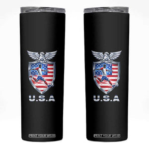 USA 2026 Soccer Player Skinny Tumbler United States Team Pride TS12 Black Print Your Wear