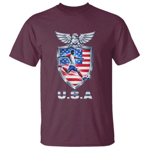 USA 2026 Soccer Player T Shirt United States Team Pride TS12 Maroon Print Your Wear