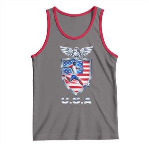 USA 2026 Soccer Player Tank Top United States Team Pride TS12 Deep Heather Red Print Your Wear