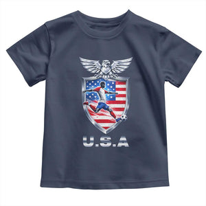 USA 2026 Soccer Player Toddler T Shirt United States Team Pride TS12 Navy Print Your Wear