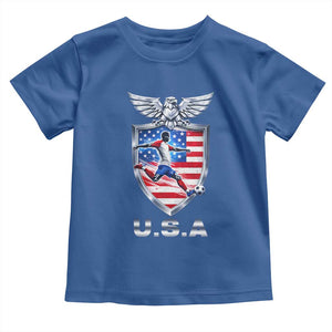 USA 2026 Soccer Player Toddler T Shirt United States Team Pride TS12 Royal Blue Print Your Wear