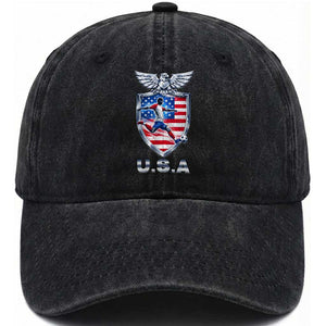 USA 2026 Soccer Player Washed Cotton Baseball Cap United States Team Pride TS12 Washed Cap Universal Fit Black Print Your Wear