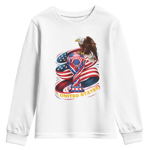 United States Sport USA Team 2026 Youth Sweatshirt American Soccer Fans Gift TS12 White Print Your Wear