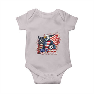 American Eagle And Soccer USA 2026 Supporter Baby Onesie TS12 Ice Gray Print Your Wear