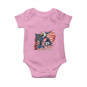 American Eagle And Soccer USA 2026 Supporter Baby Onesie TS12 Light Pink Print Your Wear