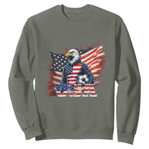 American Eagle And Soccer USA 2026 Supporter Sweatshirt TS12 Military Green Print Your Wear