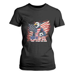 American Eagle And Soccer USA 2026 Supporter T Shirt For Women TS12 Black Print Your Wear
