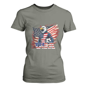 American Eagle And Soccer USA 2026 Supporter T Shirt For Women TS12 Military Green Print Your Wear