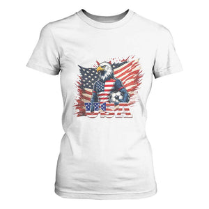 American Eagle And Soccer USA 2026 Supporter T Shirt For Women TS12 White Print Your Wear