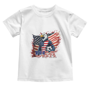 American Eagle And Soccer USA 2026 Supporter Toddler T Shirt TS12 White Print Your Wear