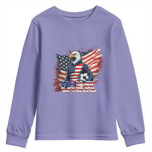 American Eagle And Soccer USA 2026 Supporter Youth Sweatshirt TS12 Violet Print Your Wear
