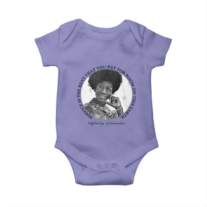 Shirley Chisholm Quote Baby Onesie Service Is The Rent You Pay TS12 Violet Print Your Wear