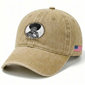 Shirley Chisholm Quote Washed Cotton Baseball Cap Service Is The Rent You Pay TS12 Print Your Wear