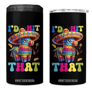 Funny Cinco De Mayo Pinata 4 in 1 Can Cooler Tumbler Id Hit That TS12 One Size: 16 oz Black Print Your Wear