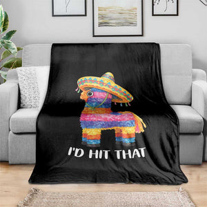 Funny Rainbow Pinata Sombrero Throw Blanket Id Hit That TS12 Print Your Wear