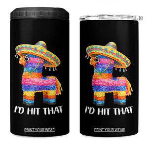 Funny Rainbow Pinata Sombrero 4 in 1 Can Cooler Tumbler Id Hit That TS12 One Size: 16 oz Black Print Your Wear
