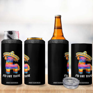 Funny Rainbow Pinata Sombrero 4 in 1 Can Cooler Tumbler Id Hit That TS12 Print Your Wear