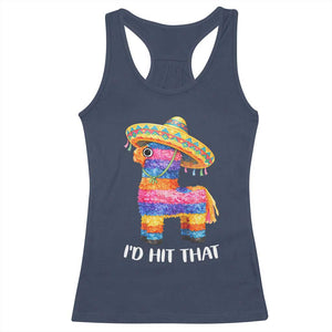Funny Rainbow Pinata Sombrero Racerback Tank Top Id Hit That TS12 Navy Print Your Wear