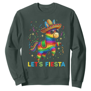 Mexican Fiesta Pinata Sweatshirt Funny Cinco De Mayo TS12 Dark Forest Green Print Your Wear