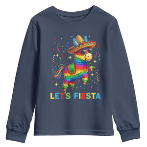 Mexican Fiesta Pinata Youth Sweatshirt Funny Cinco De Mayo TS12 Navy Print Your Wear
