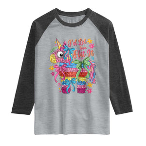Funny Cinco De Mayo Pinata Raglan Shirt Id Let You Hit It TS12 Heather Gray Heather Charcoal Print Your Wear