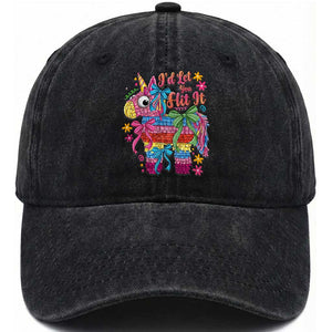 Funny Cinco De Mayo Pinata Washed Cotton Baseball Cap Id Let You Hit It TS12 Print Your Wear