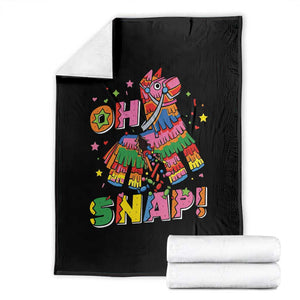 Funny Cinco De Mayo Pinata Candy Party Throw Blanket Oh Snap TS12 Black Print Your Wear