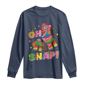 Funny Cinco De Mayo Pinata Candy Party Long Sleeve Shirt Oh Snap TS12 Navy Print Your Wear