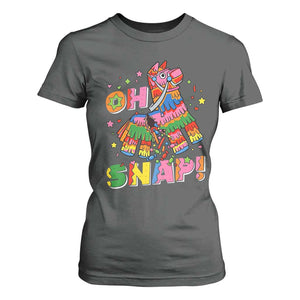 Funny Cinco De Mayo Pinata Candy Party T Shirt For Women Oh Snap TS12 Dark Heather Print Your Wear