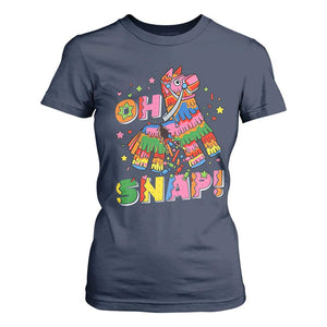 Funny Cinco De Mayo Pinata Candy Party T Shirt For Women Oh Snap TS12 Navy Print Your Wear