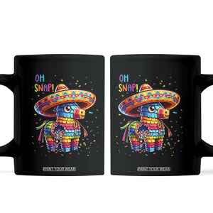 Hilarious Pinata Candy Rainbow Fiesta Party Coffee Mug Oh Snap TS12 Black Print Your Wear