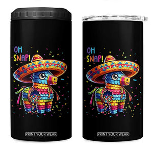 Hilarious Pinata Candy Rainbow Fiesta Party 4 in 1 Can Cooler Tumbler Oh Snap TS12 One Size: 16 oz Black Print Your Wear