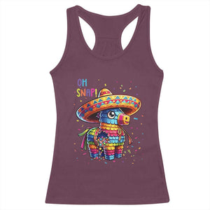 Hilarious Pinata Candy Rainbow Fiesta Party Racerback Tank Top Oh Snap TS12 Maroon Print Your Wear