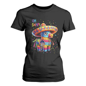 Hilarious Pinata Candy Rainbow Fiesta Party T Shirt For Women Oh Snap TS12 Black Print Your Wear