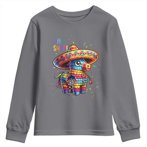 Hilarious Pinata Candy Rainbow Fiesta Party Youth Sweatshirt Oh Snap TS12 Charcoal Print Your Wear