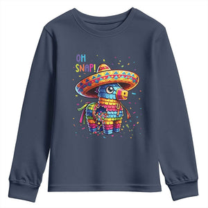 Hilarious Pinata Candy Rainbow Fiesta Party Youth Sweatshirt Oh Snap TS12 Navy Print Your Wear