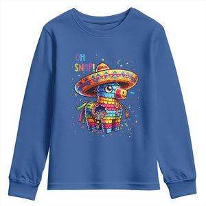 Hilarious Pinata Candy Rainbow Fiesta Party Youth Sweatshirt Oh Snap TS12 Royal Blue Print Your Wear