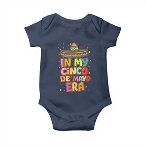 Funny Mexican Fiesta Party Baby Onesie In My Cinco De Mayo Era TS12 Navy Print Your Wear