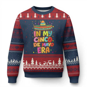 Funny Mexican Fiesta Party Ugly Christmas Sweater In My Cinco De Mayo Era TS12 Navy Red Print Your Wear