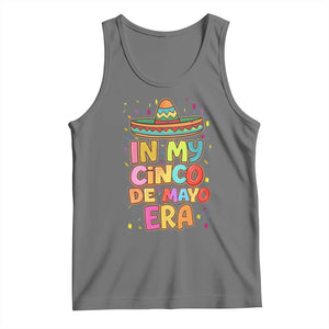 Funny Mexican Fiesta Party Tank Top In My Cinco De Mayo Era TS12 Black Heather Print Your Wear