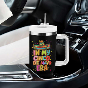 Funny Mexican Fiesta Party Tumbler With Handle In My Cinco De Mayo Era TS12 Print Your Wear