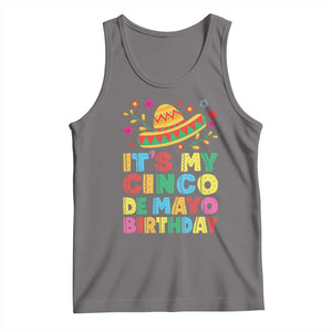 It Is My Cinco De Mayo Birthday Fiesta Tank Top Funny Mexican Party TS12 Deep Heather Print Your Wear